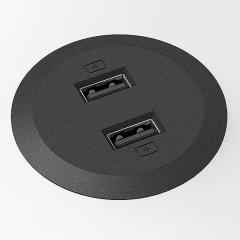  Bordsgenomföring Powerdot mini med 2xUSB-laddare 51mm