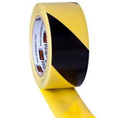  Varningstejp svart/gul 50mm x 33m