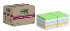  Post-It Pastell Recycled 76x76mm Super-Sticky