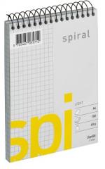  Spiralblock perforerat 60g rutat A6