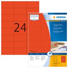  Herma etikett A4 70x37mm röd 3x8 4407