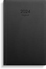  Kalender 2024 Dagbok svart konstläder