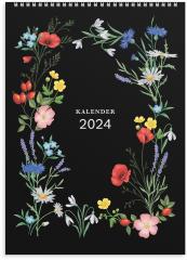  Väggkalender 2024 Illustrerad blomster