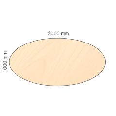  Bordsskiva Viva Oval 2000x1000mm