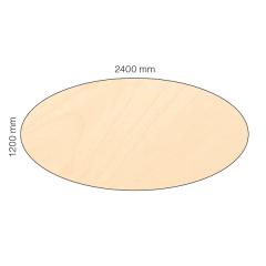  Bordsskiva Viva Oval 2400x1200mm