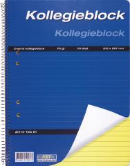  Kollegieblock A4 70g gult papper