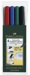  Multimarker Faber Castell permanent fine 4-färgsset