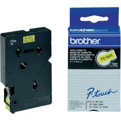  Märktejp Brother TC-601 svart/gul 12mm