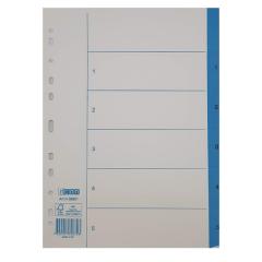  Pappersregister A4, vit med blå flikar