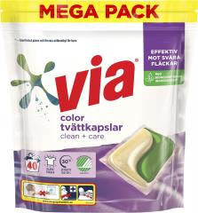  Tvättmedel Via Color kapslar