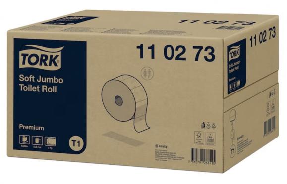  Tork Jumbo Mjukt Toalettpapper Premium T1 360m, 2-lager vit