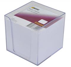  Noteringskub "Box" 95x95mm med 850 lösa otryckta ark vit