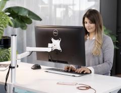 Monitorarm enkel V4 vit