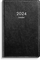 Kalender 2024 Leader svart konstläder inb