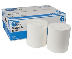  Torkrulle MegaClean midi Nyfiber centrummatad 300m vit