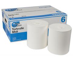  Torkrulle MegaClean midi Nyfiber centrummatad 300m vit