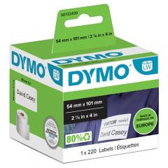  Adress/Namnskylt universal Dymo LW 101x54mm vit