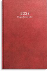  Kalender 2023 Dagbokskalender rött konstläder