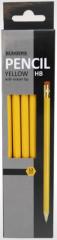  Blyertspenna gul med radertopp HB=2 1/2