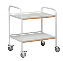 Serveringsvagn 2-plan vit, 760x520x900mm
