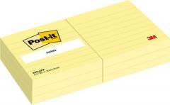  Post-it linjerad 76x76mm gul