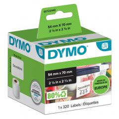  Disketikett universal Dymo LW 70x54mm vit