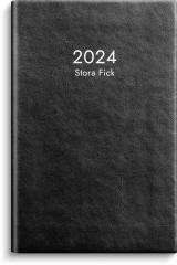  Kalender 2024 Stora Fick svart konstläder