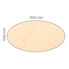  Bordsskiva Viva Oval 1800x1000mm