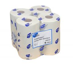 Toalettpapper MegaClean jumbo mini Standard 250m, 1-lager naturvit