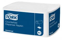  Dispenserservett Tork Counterfold Universal N1 1-lager vit