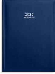  Kalender 2025 Veckojournal blått konstläder