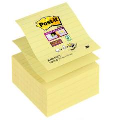  Post-it Z-block Super Sticky 101x101 gul linjerat
