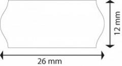  Prisetikett Meto 26x12mm vit