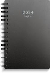  Kalender 2024 Dagbok svart PP-plast
