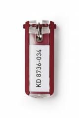  Nyckelbrickor Keyclip 65x25mm röd