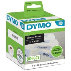  Mappetikett universal Dymo LW 50x12mm vit