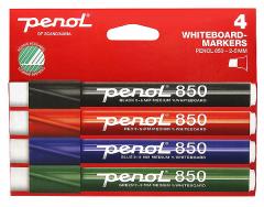  Whiteboardpenna Penol 850 broad 2-5mm 4-färgsset