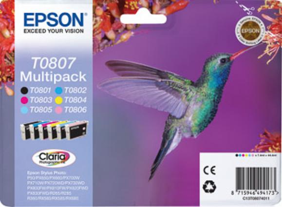  Bläckpatron Epson T0807 multipack
