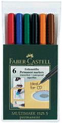  Multimarker Faber Castell permanent superfine 6-färgsset