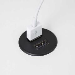 Bordsgenomföring Powerdot micro 2xUSB-laddare 30mm
