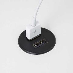  Bordsgenomföring Powerdot micro 2xUSB-laddare 30mm