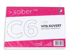  Kuvert C6 fukthäftande vit