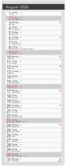  Kalender 2026 Liten Bordskalender Elegant