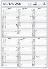  Väggkalender 2026 Årsplan