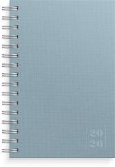  Kalender 2026 Dagbok Textile blå