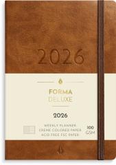  Kalender 2026 Liten Veckokalender Forma Deluxe brun