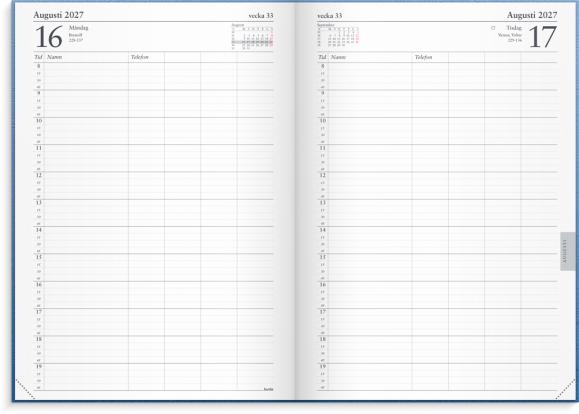 Kalender 2027 Tidjournal blå kartong