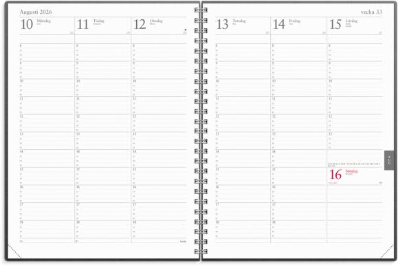  Kalender 2026 Veckojournal refill