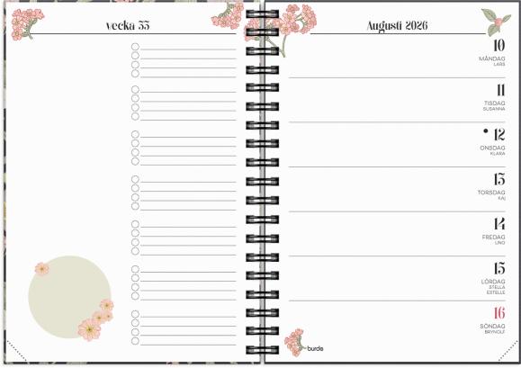  Kalender 2026 Life Planner Floral