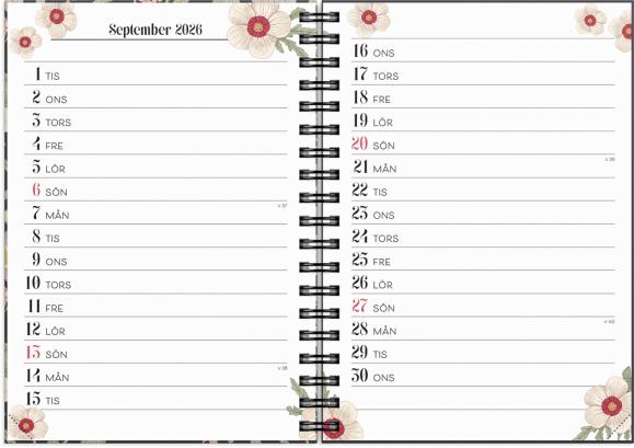  Kalender 2026 Life Planner Floral